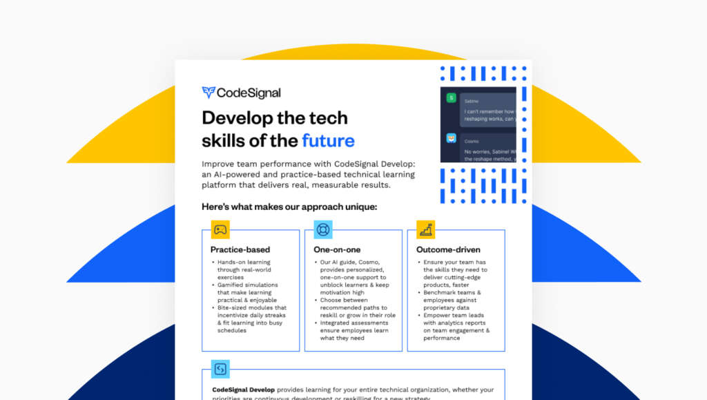 CodeSignal Develop data sheet resource cover image